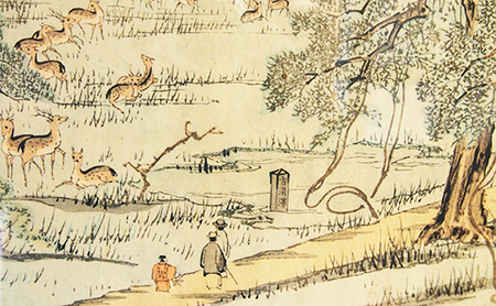 お知らせ：「南都八景」 版画展 鹿の舟 繭にて開催中です 鹿の舟 Shikanofune